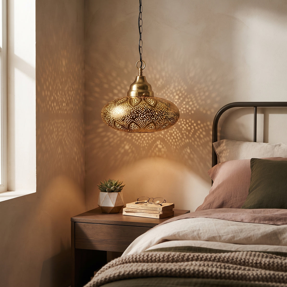 Handmade Moroccan Brass Pendant Light