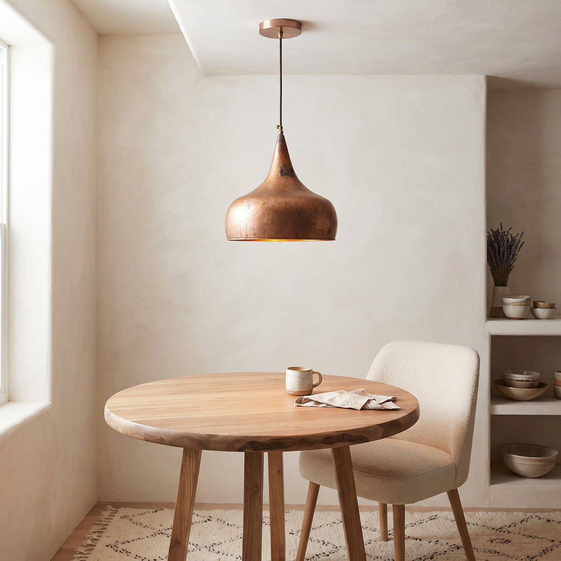 Handmade Moroccan Tapered Brass Pendant Light