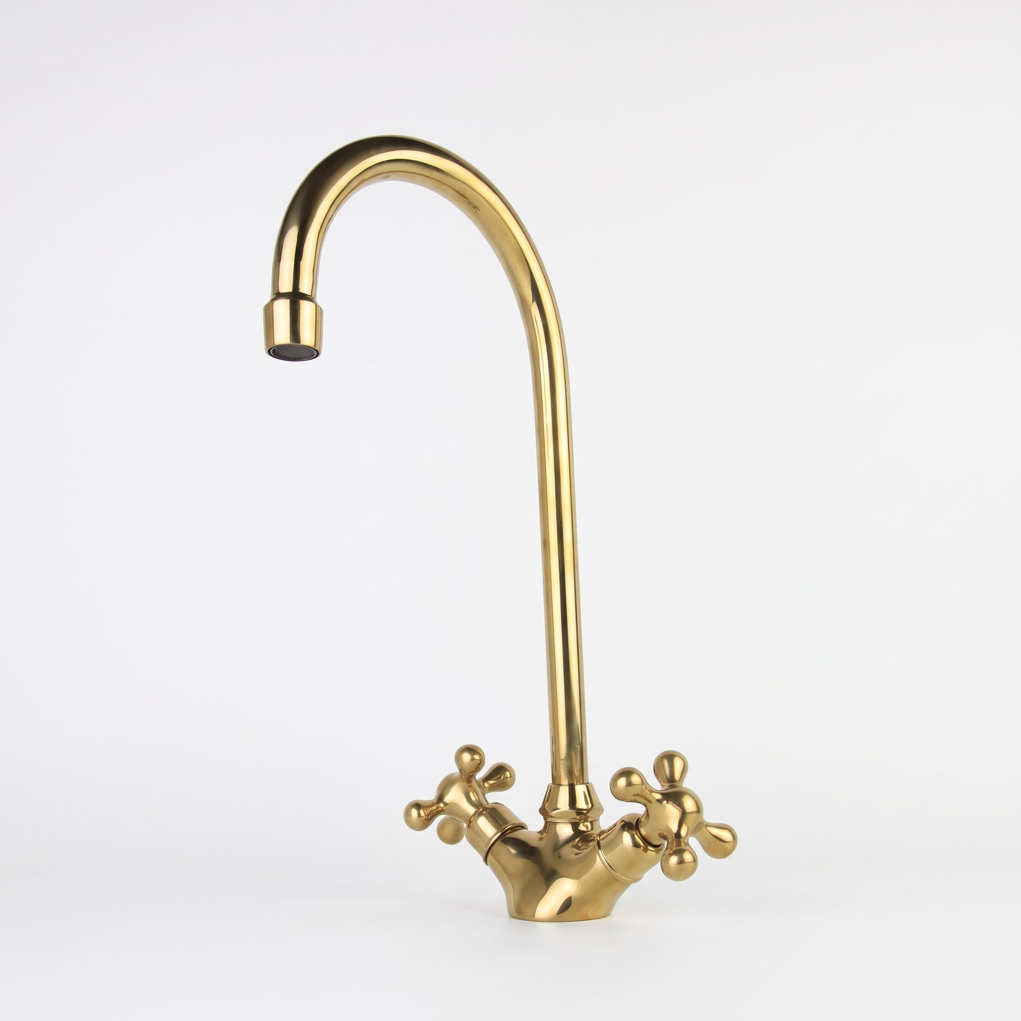 Handmade Brass Bathroom Faucet with Two Handles