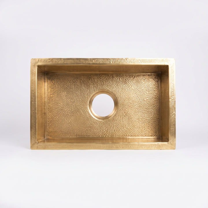 Hammered Brass Kitchen Sink