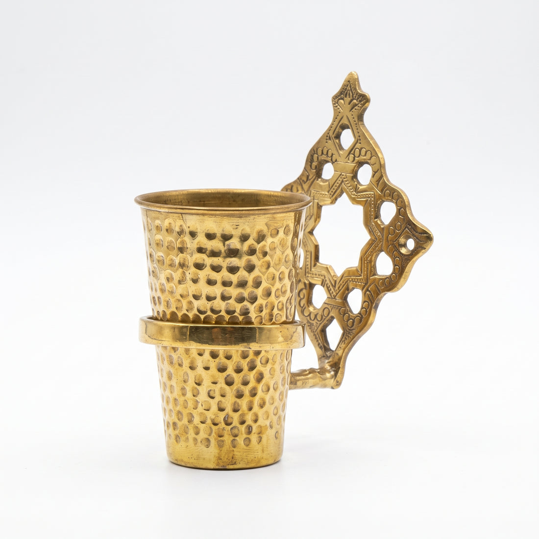 Handmade Brass Wall Toothbrush & Cup Holder