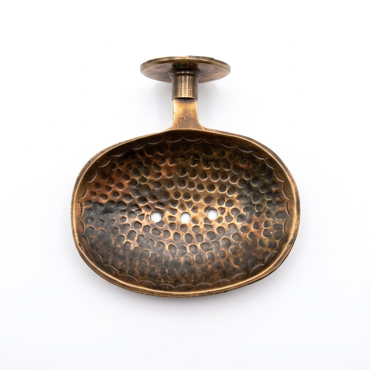 Handmade Hammered Brass Wall Soap Dish