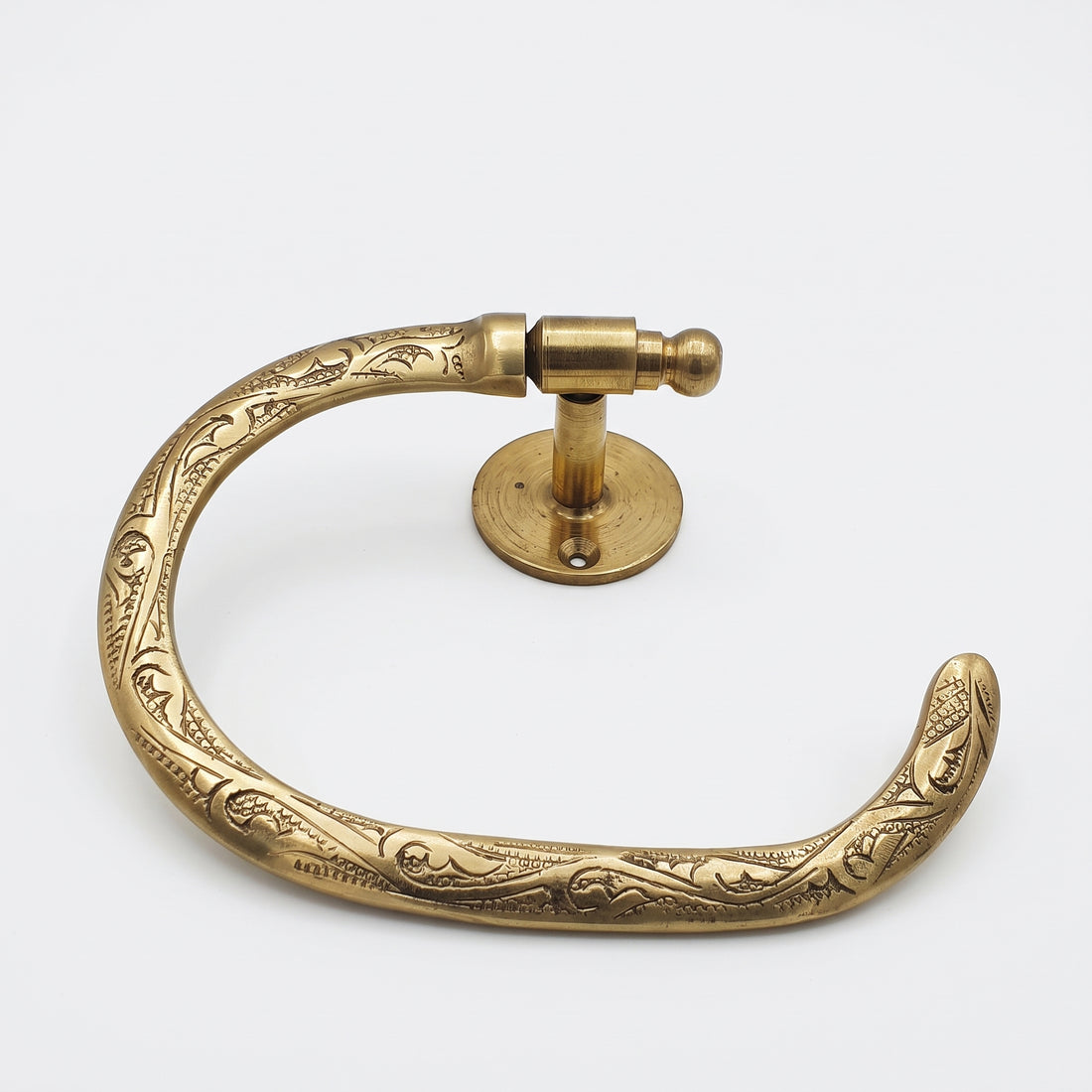 Hand-Engraved Brass Toilet Paper Holder