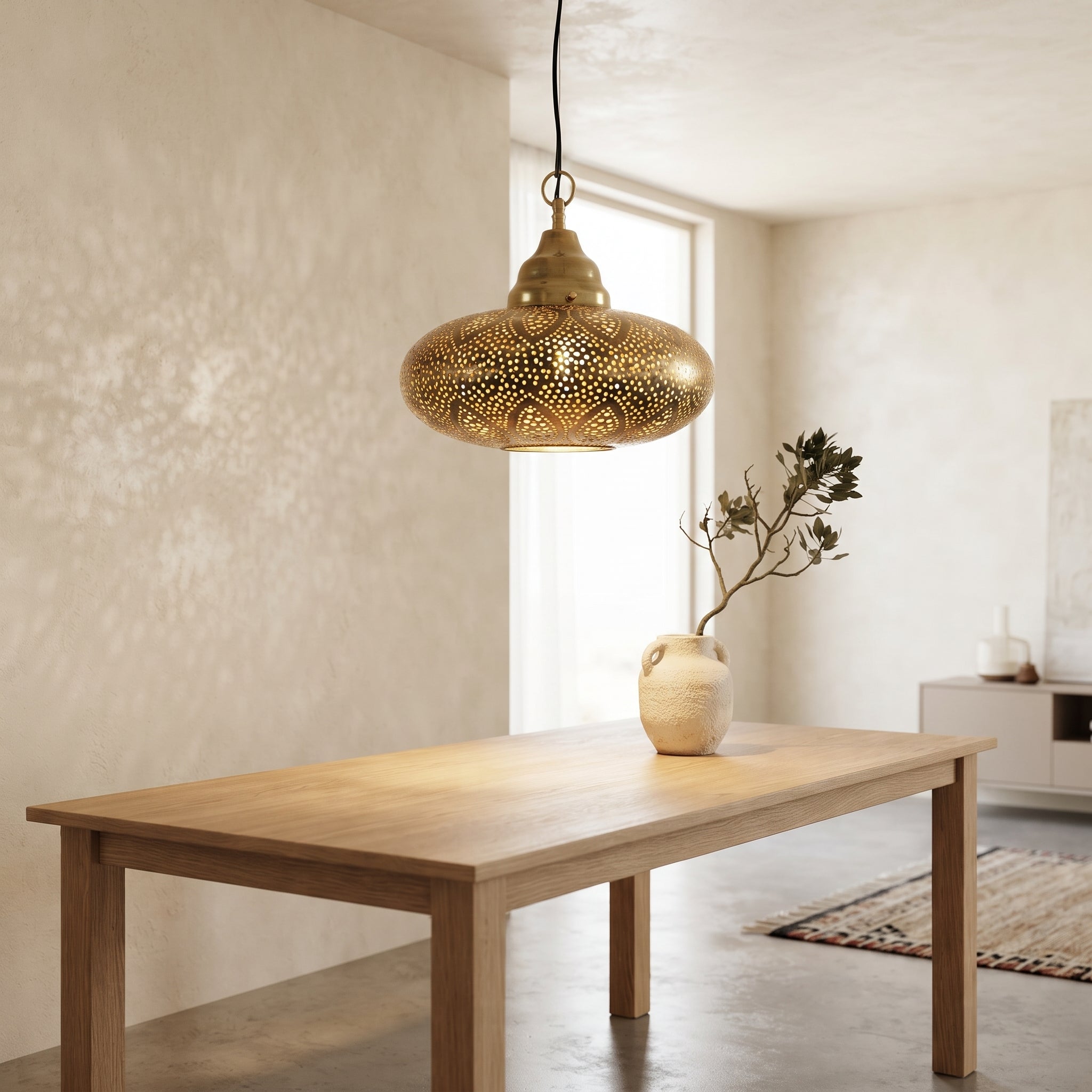 Handmade Moroccan Brass Pendant Light