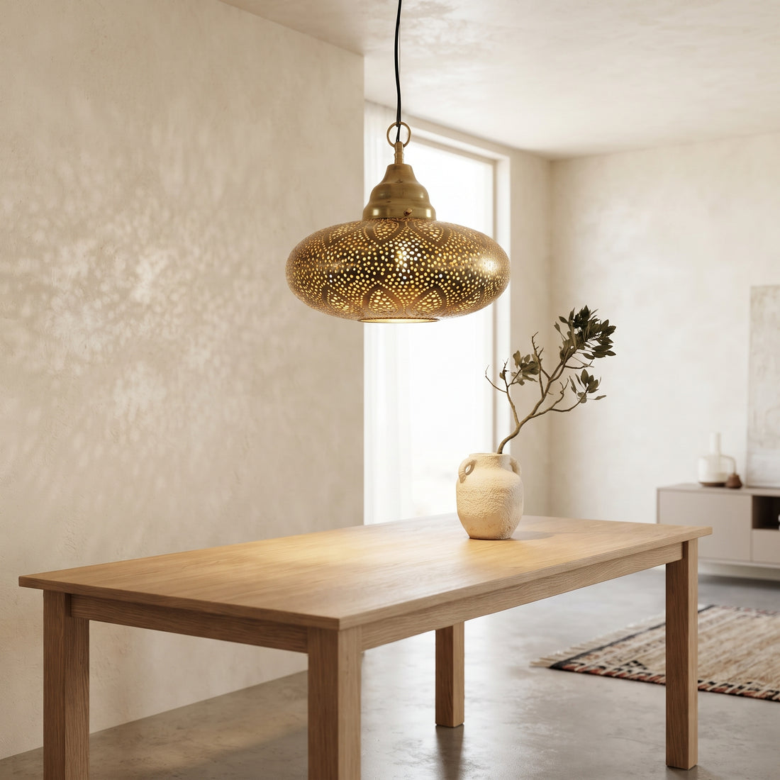 Handmade Moroccan Brass Pendant Light