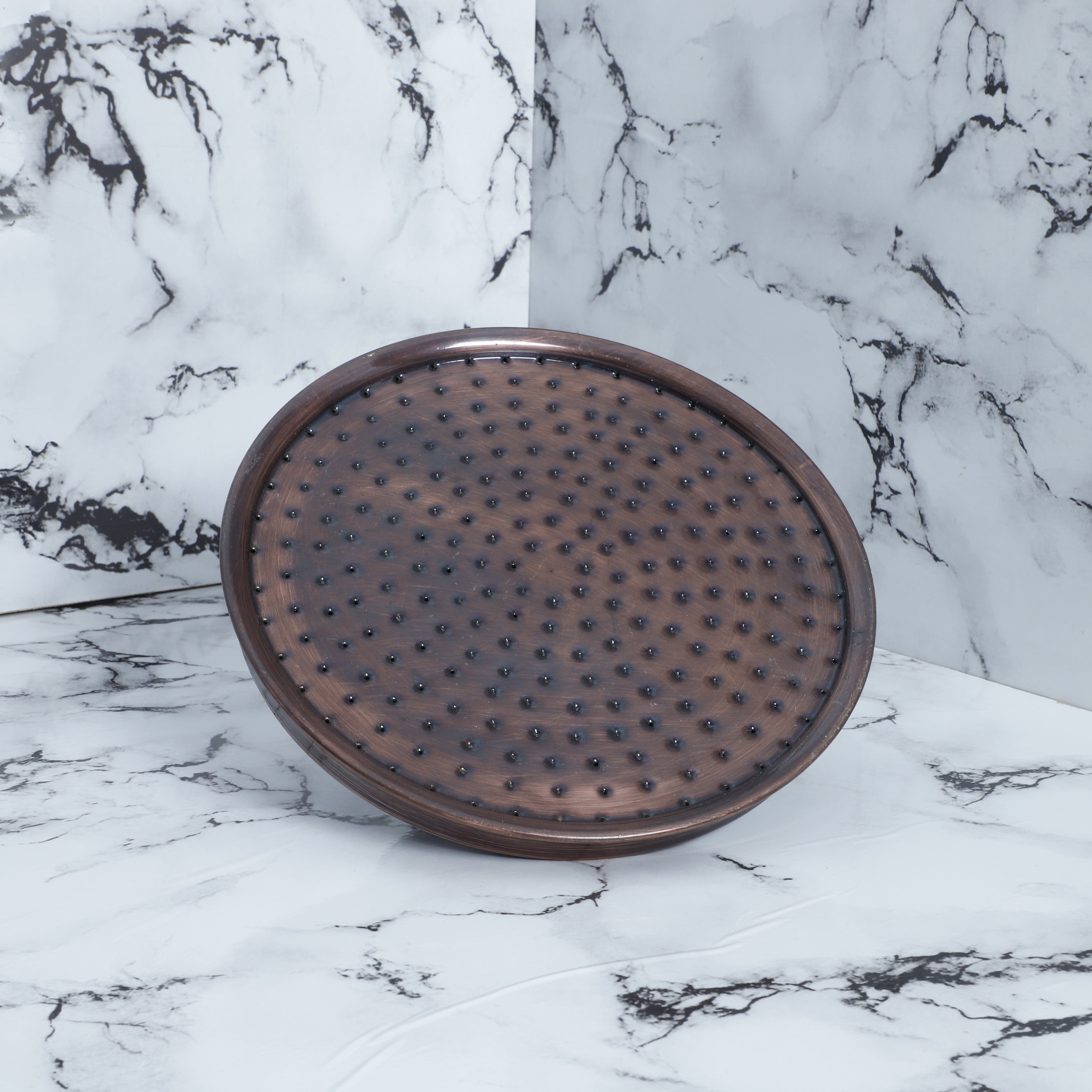 Handcrafted Copper-Finish Brass Rain Shower Head