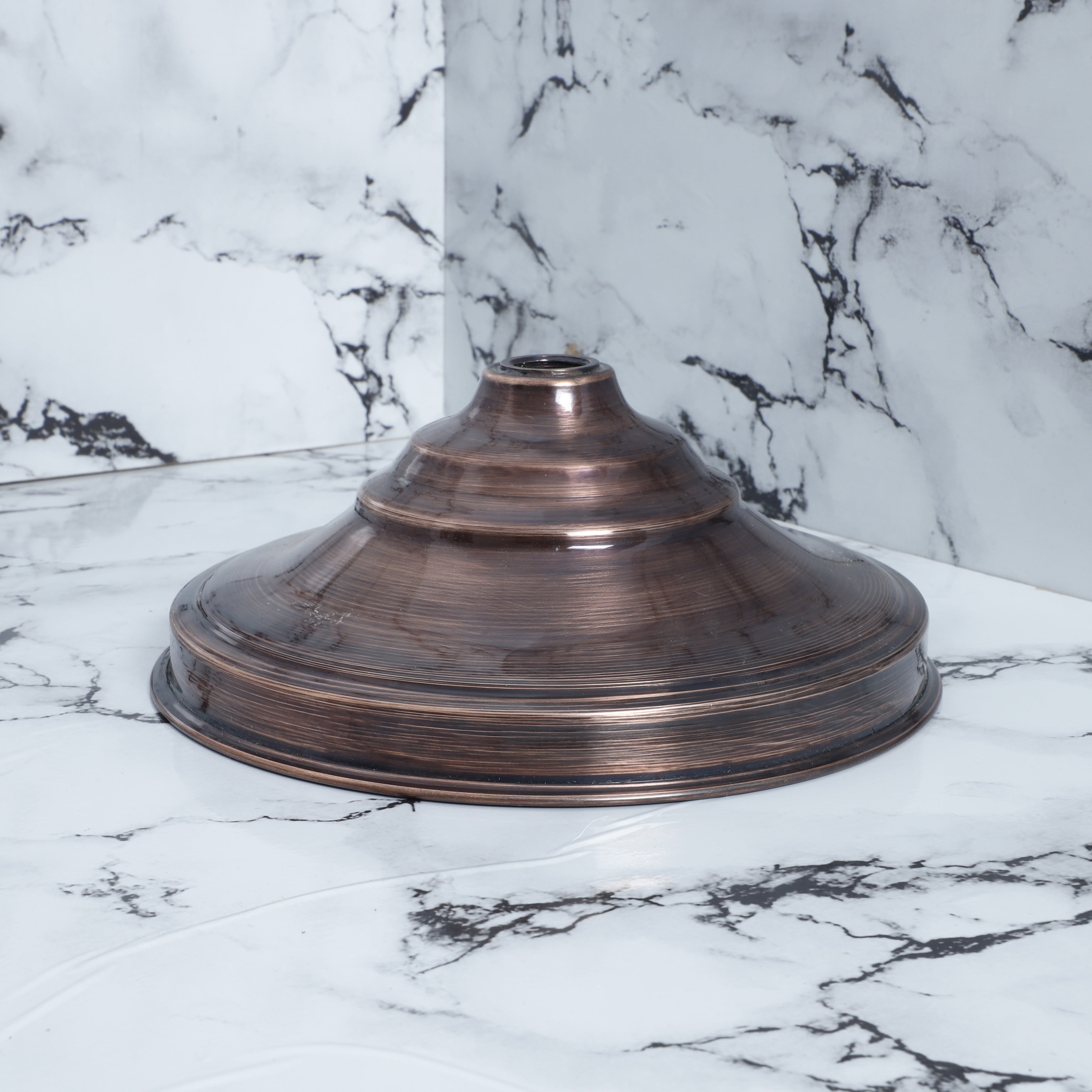 Handcrafted Copper-Finish Brass Rain Shower Head