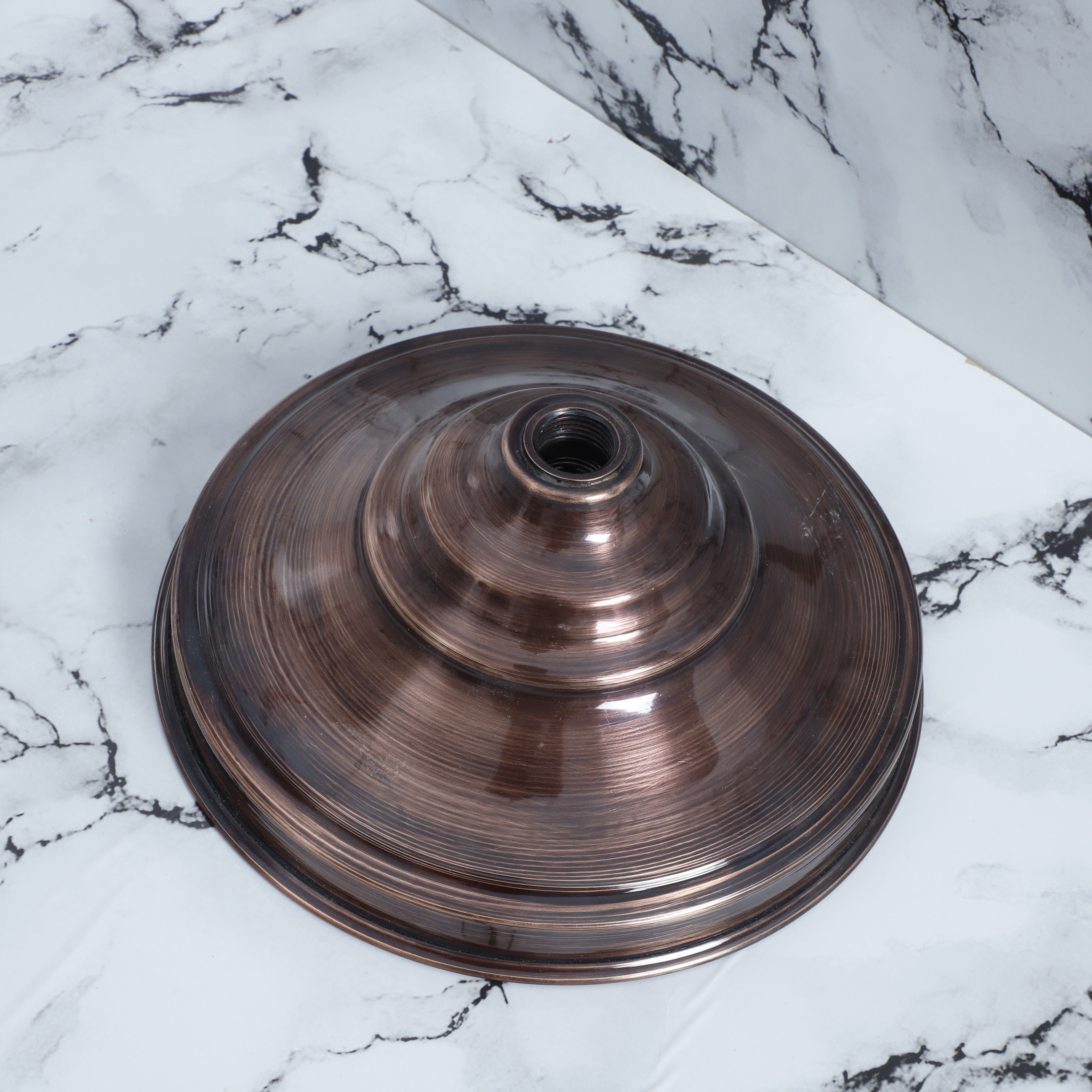 Handcrafted Copper-Finish Brass Rain Shower Head