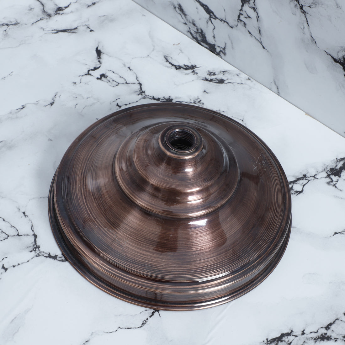 Handcrafted Copper-Finish Brass Rain Shower Head