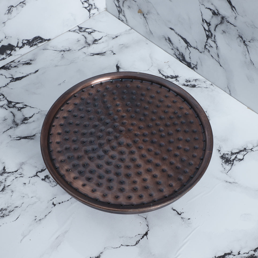 Handcrafted Copper-Finish Brass Rain Shower Head