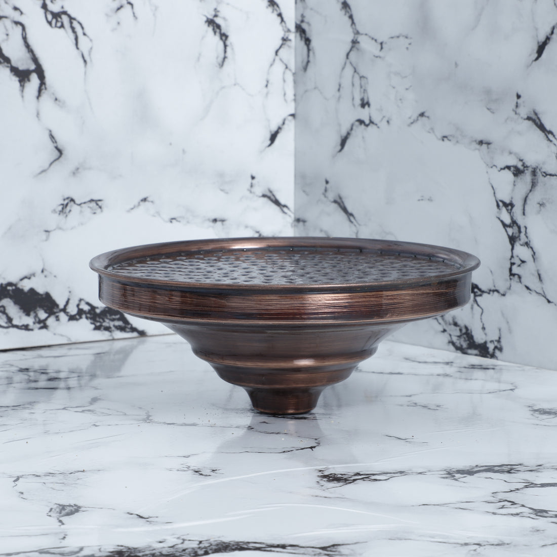Handcrafted Copper-Finish Brass Rain Shower Head