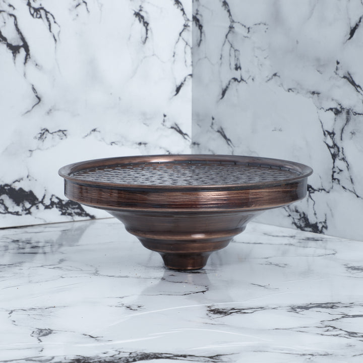 Handcrafted Copper-Finish Brass Rain Shower Head