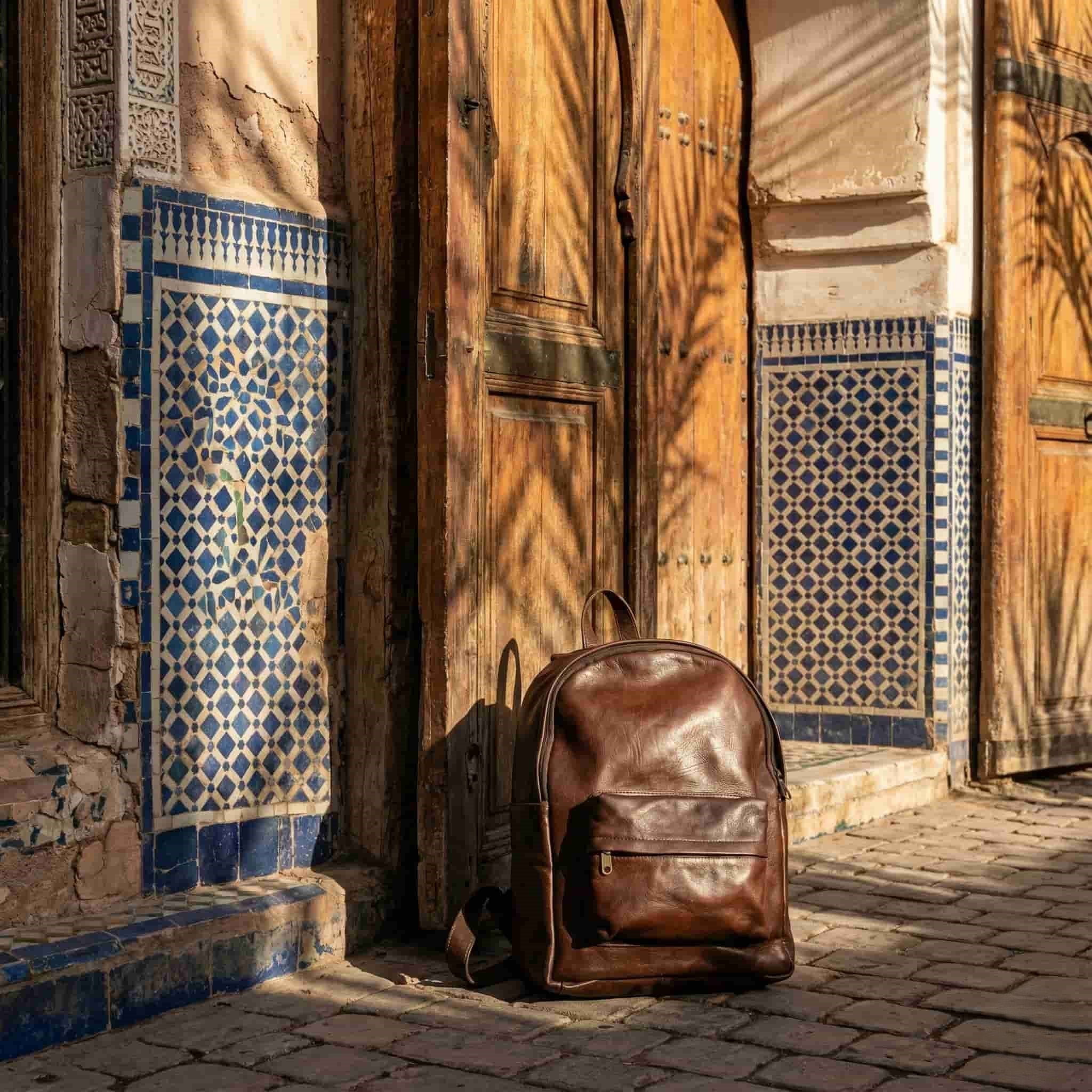 Minimalist Leather Backpack – Handmade Everyday Brown Bag