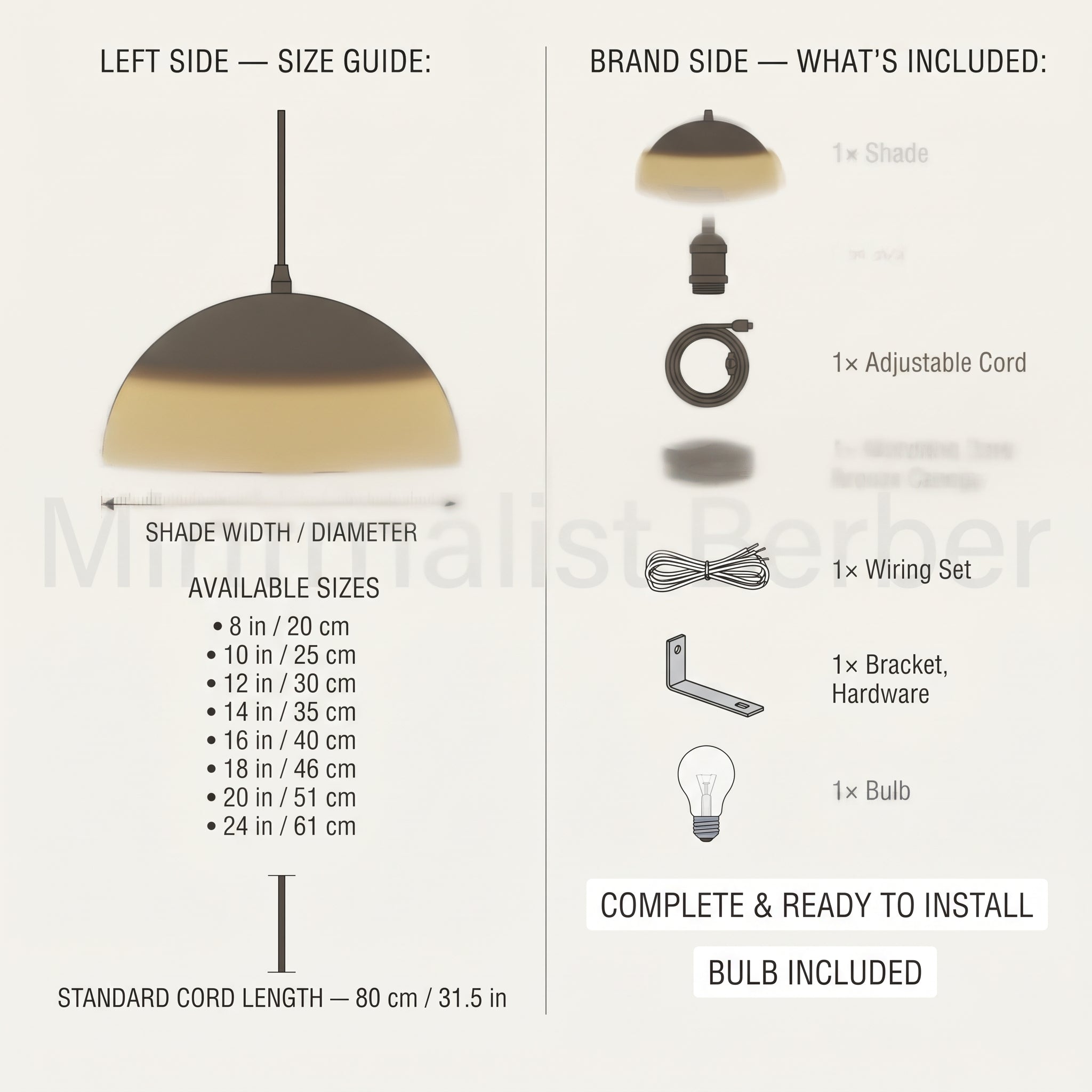 Handmade Brass Dome Pendant Lights