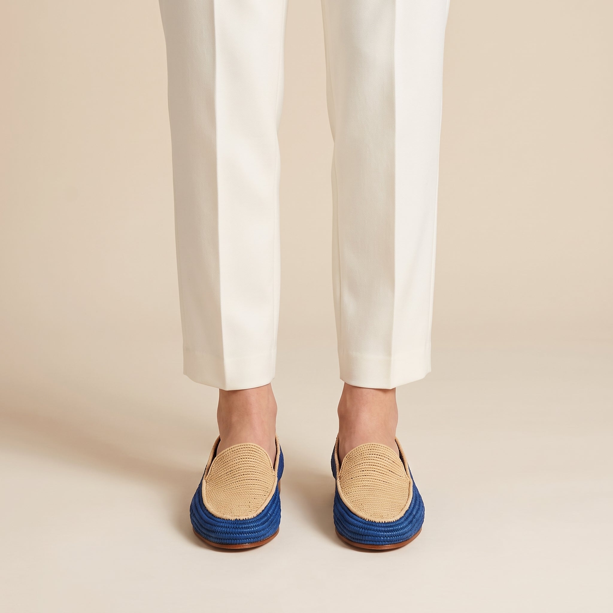 Handwoven Moroccan Raffia Loafers for Men
