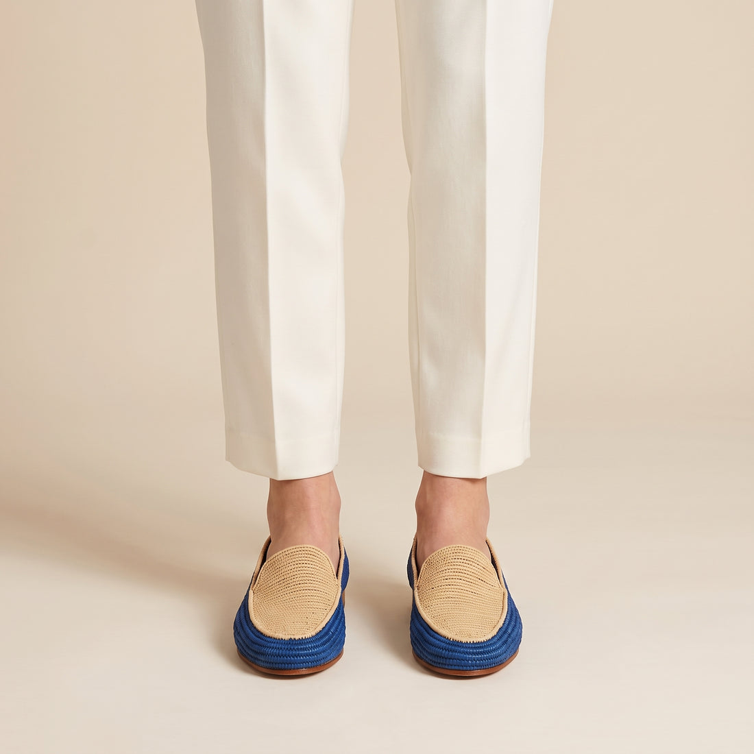 Handwoven Moroccan Raffia Loafers for Men