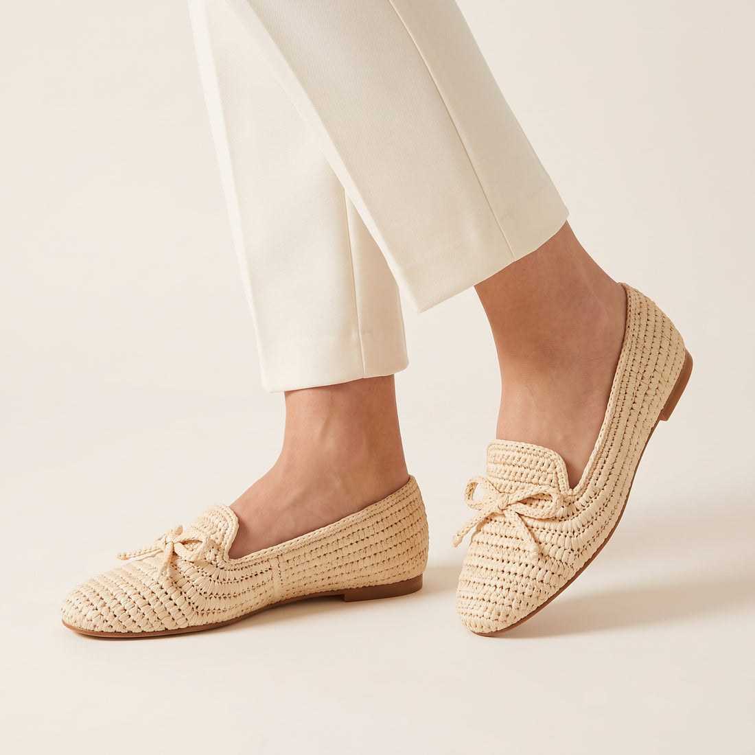 Handmade Raffia Moccasins for Women