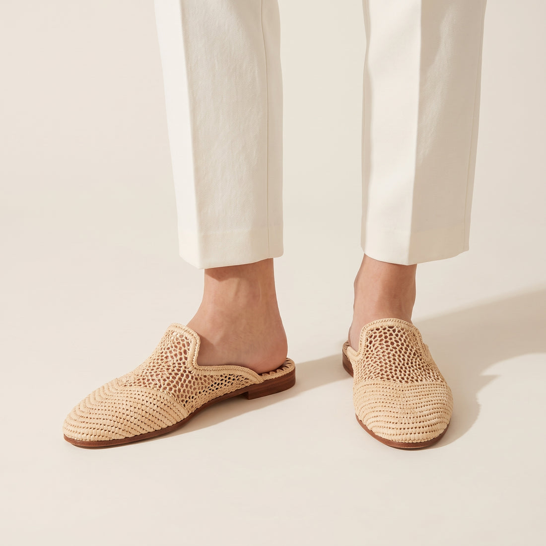 Handmade Raffia Slippers for Women