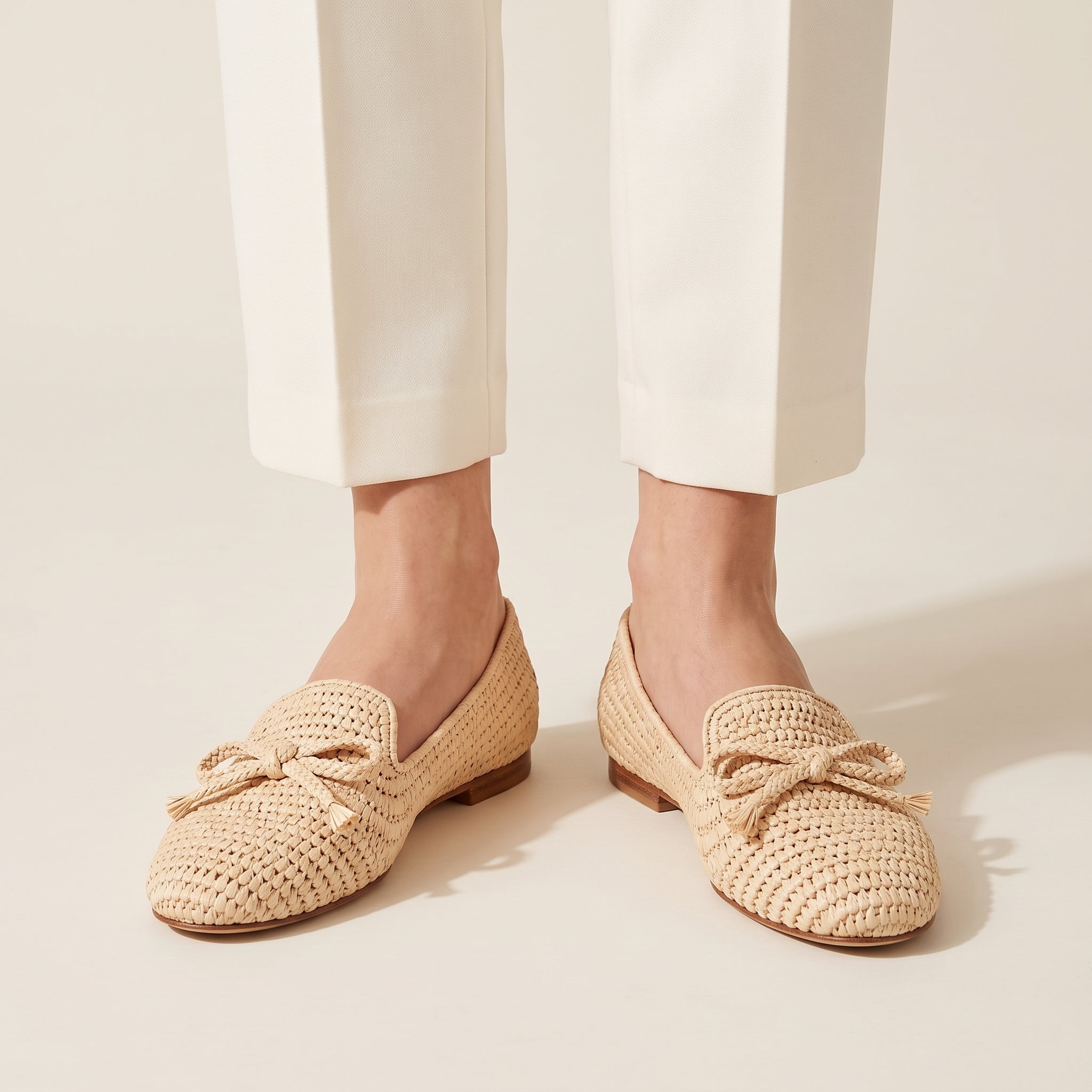 Handmade Raffia Moccasins for Women