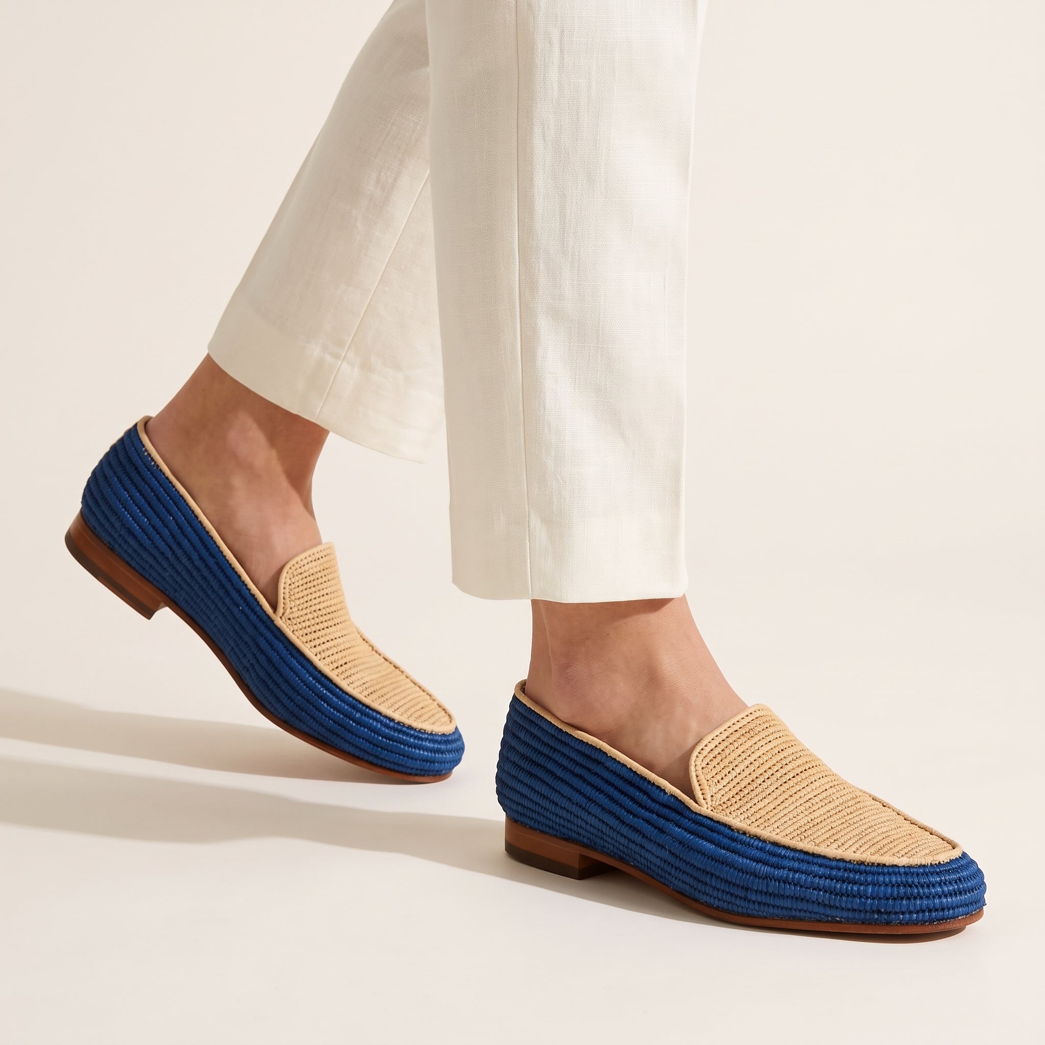 Handwoven Moroccan Raffia Loafers for Men