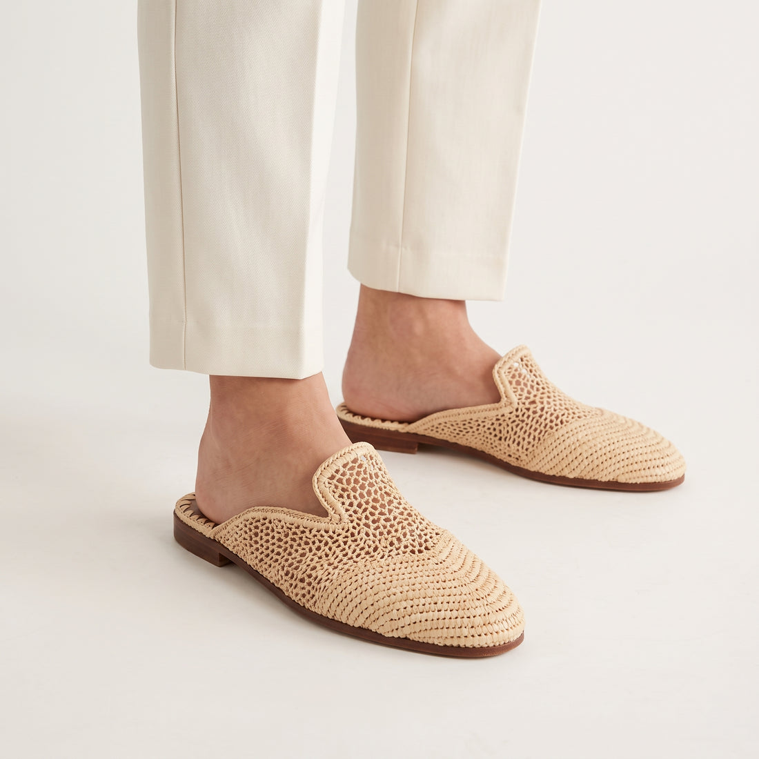 Handmade Raffia Slippers for Women