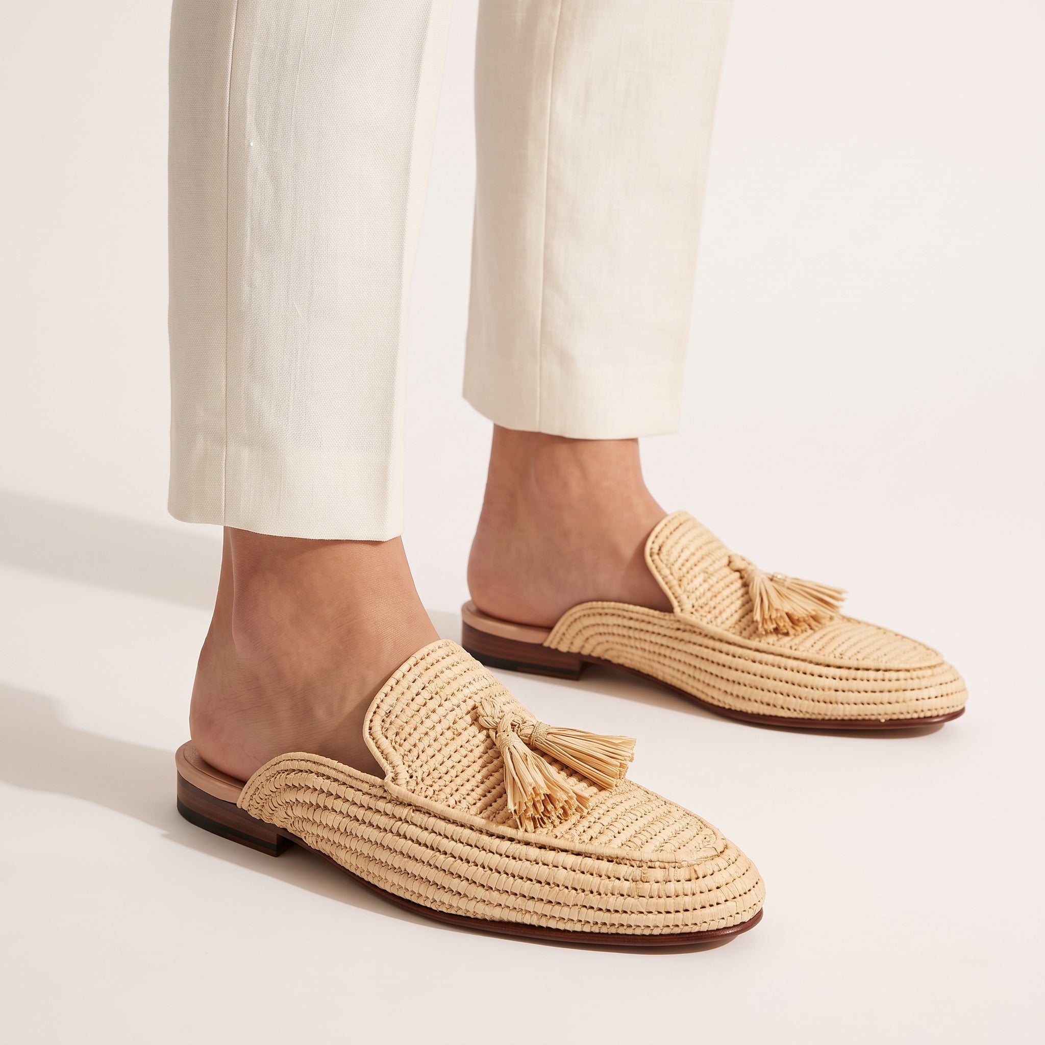 Moroccan Raffia Wedding Mules for Women – 6 Colors