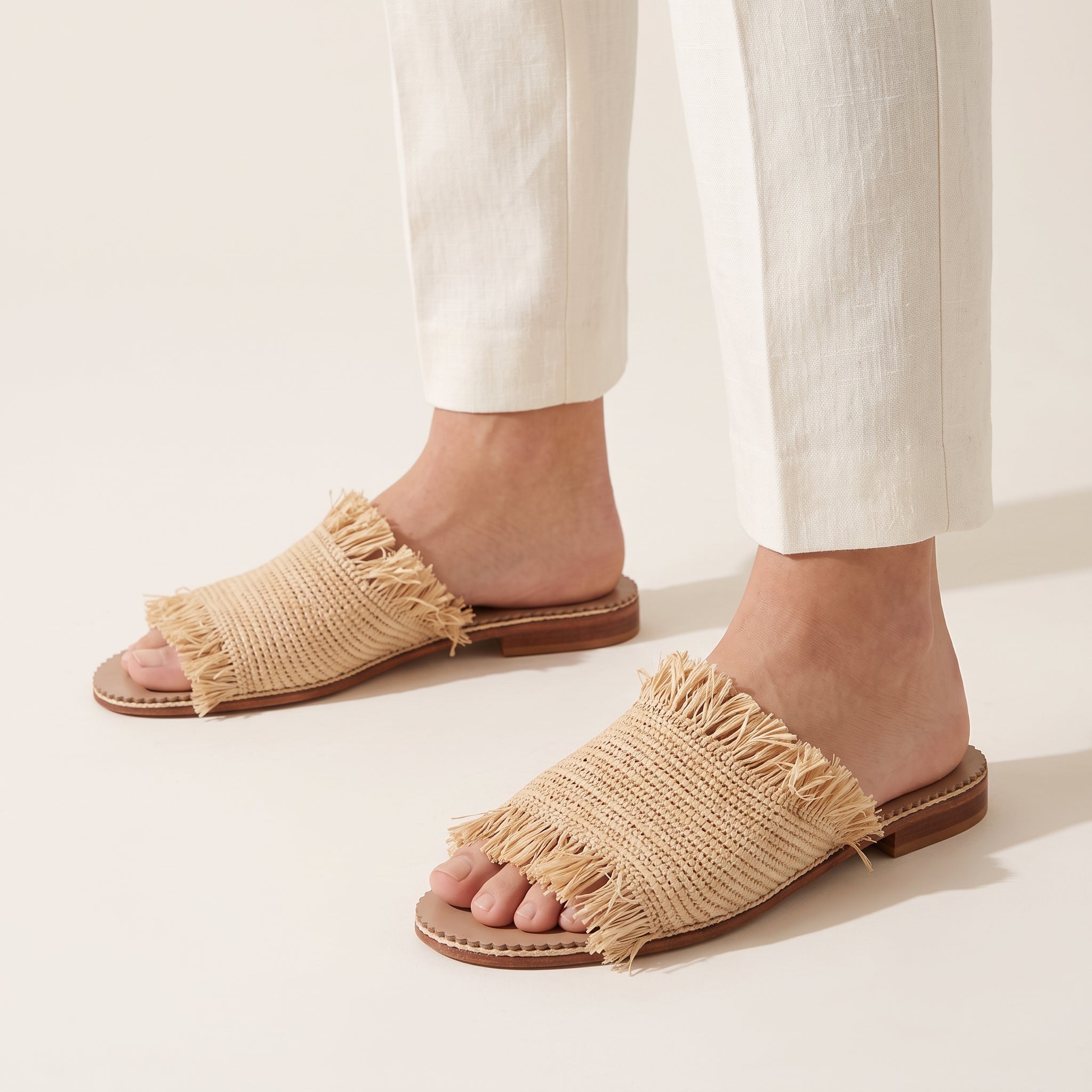 Handmade Woven Raffia Sandals for Women