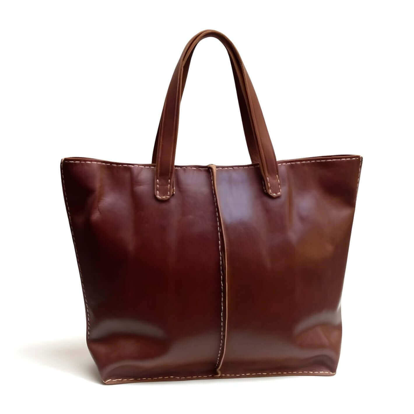 Classic Leather Tote Bag – Handmade Minimalist Everyday Bag