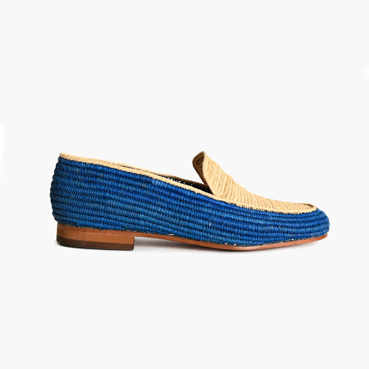 Handwoven Raffia Loafers – Minimalist Moroccan Summer Shoes