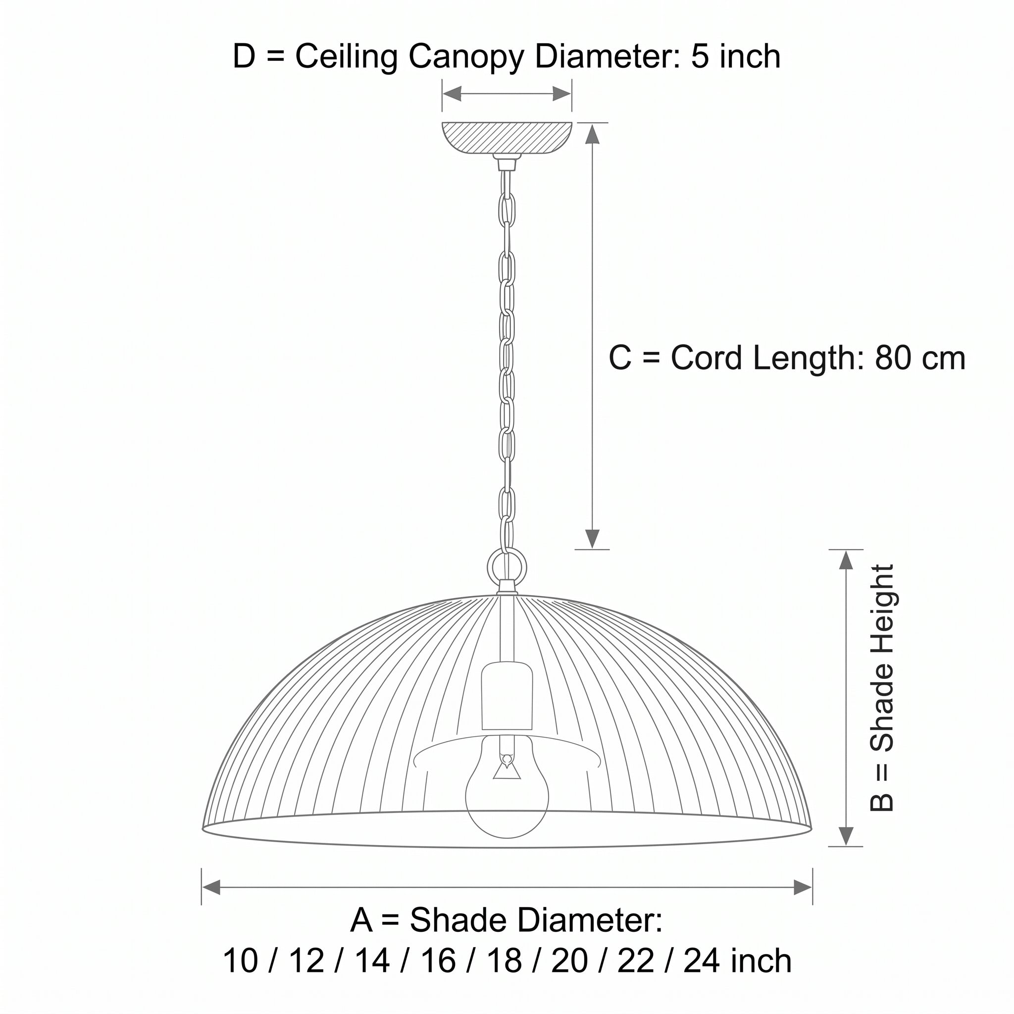 Black Hammered Copper Dome Pendant Light