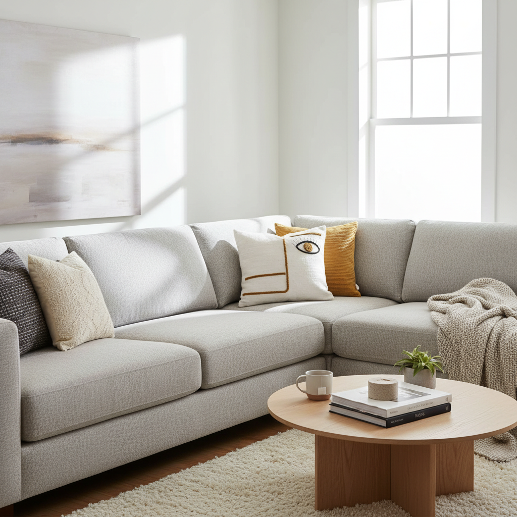 Handmade White Pillowcase with Colorful Embroidery