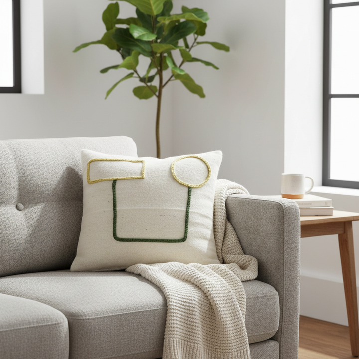 Handwoven Neutral Moroccan Pillow Cover