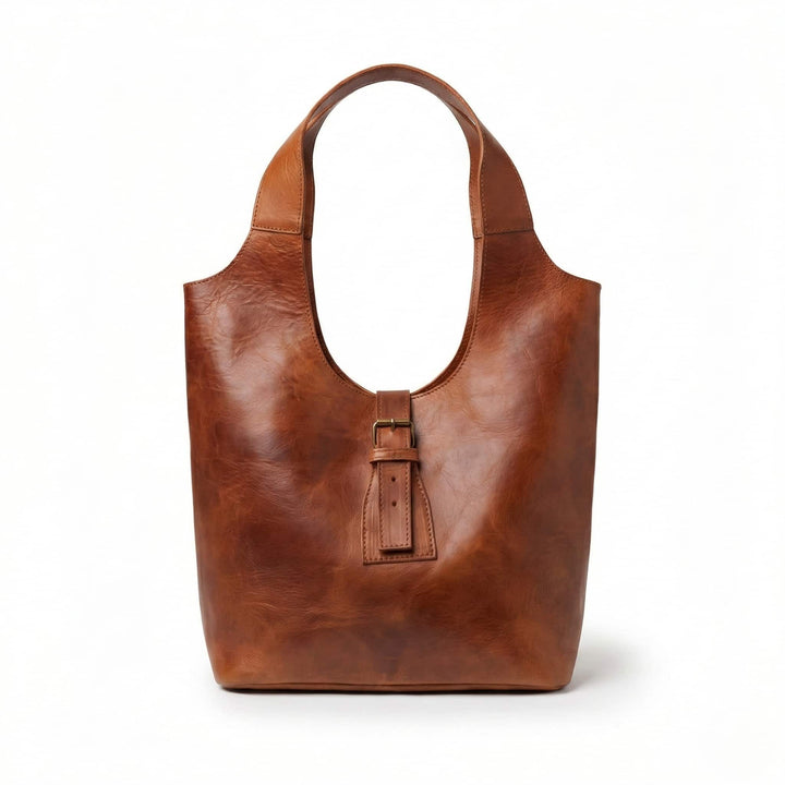Minimalist Leather Tote Bag – Handmade Elegant Shoulder Bag