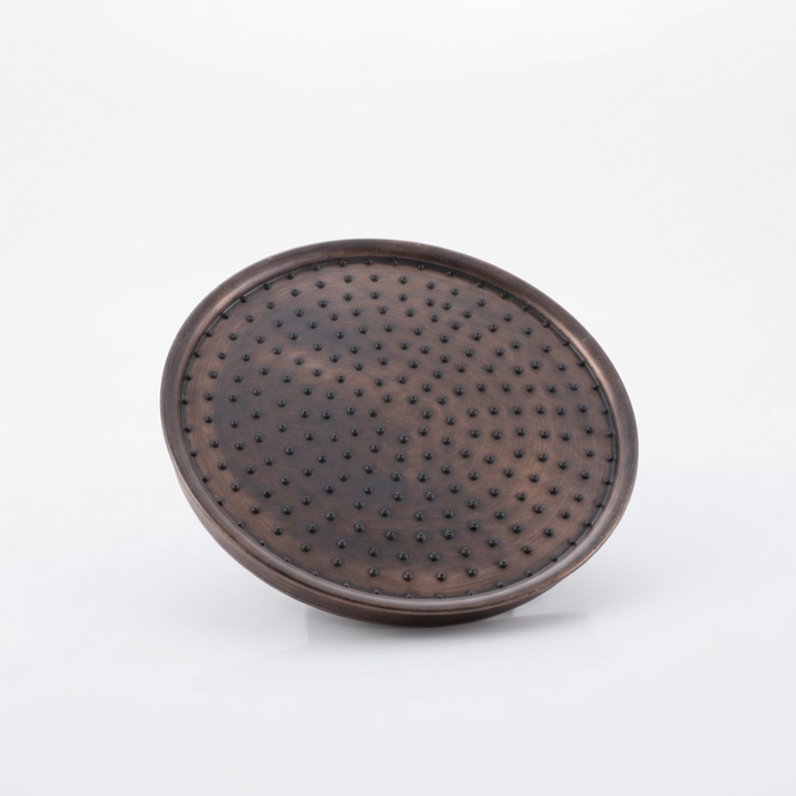 Handcrafted Copper-Finish Brass Rain Shower Head