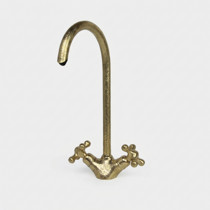 Handmade Engraved Solid Brass Faucet