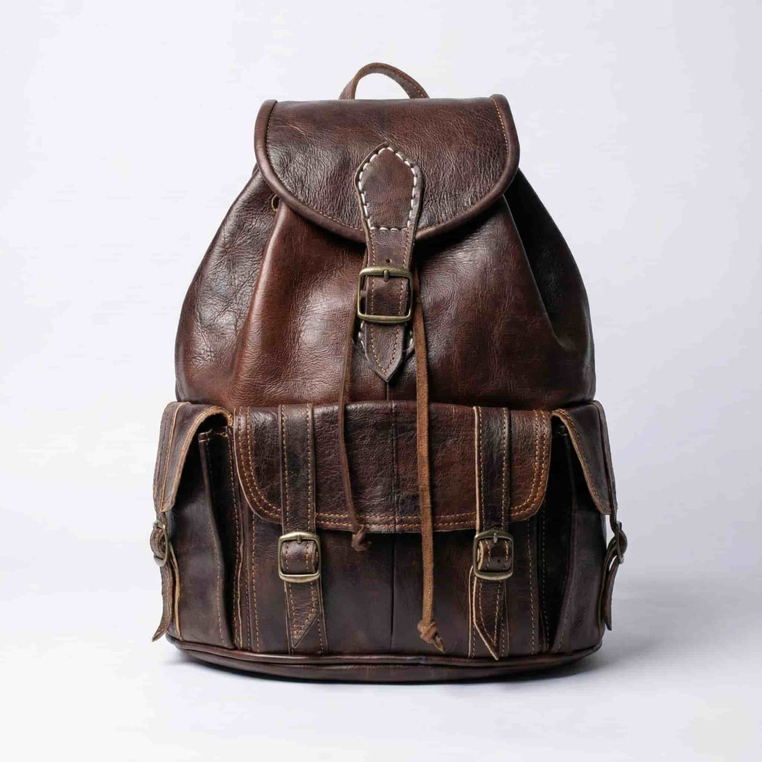 Vintage Moroccan Leather Backpack