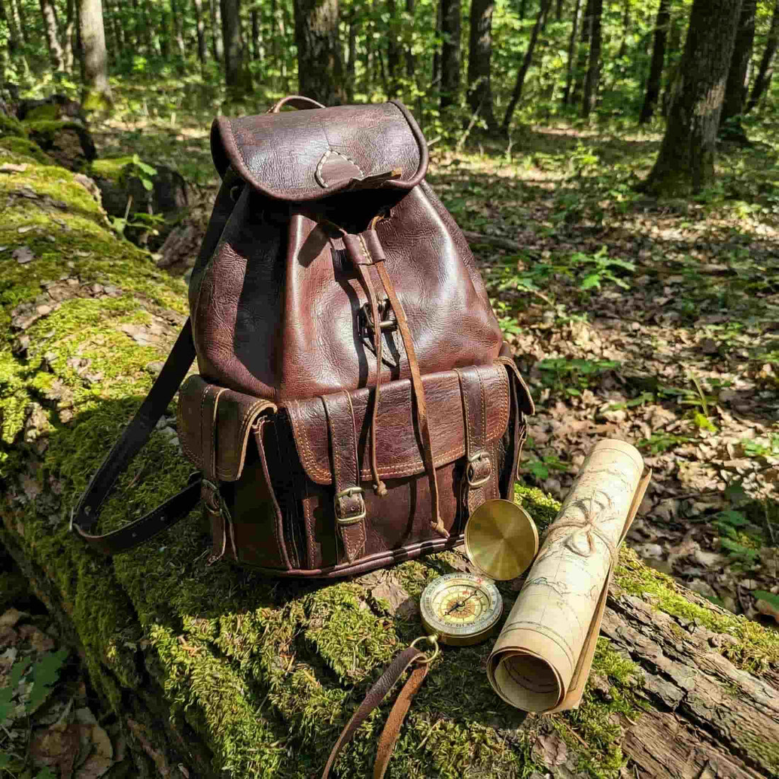 Moroccan Leather Backpack – Handmade Minimalist Bag