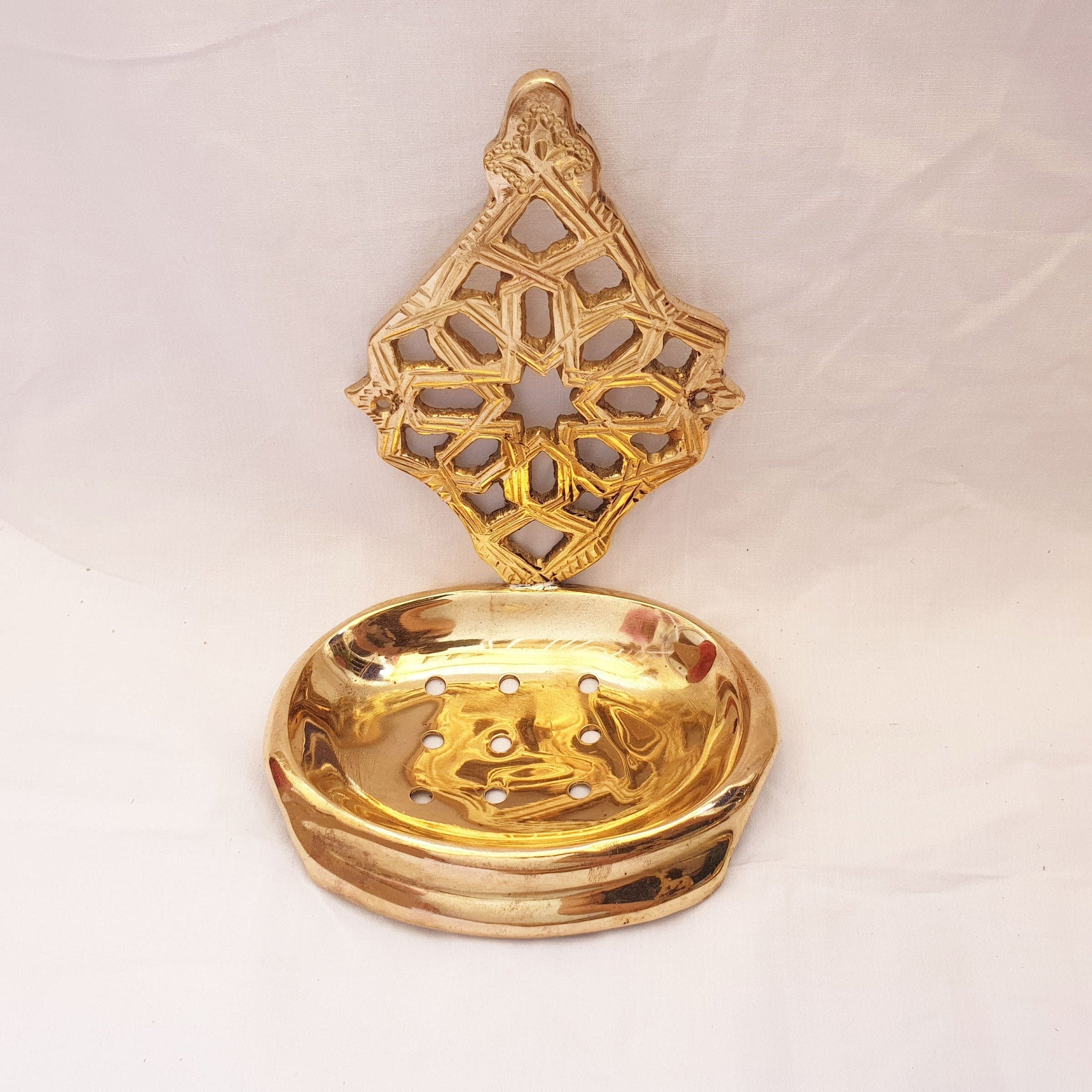 Brass Soap Dish & Towel Ring Set