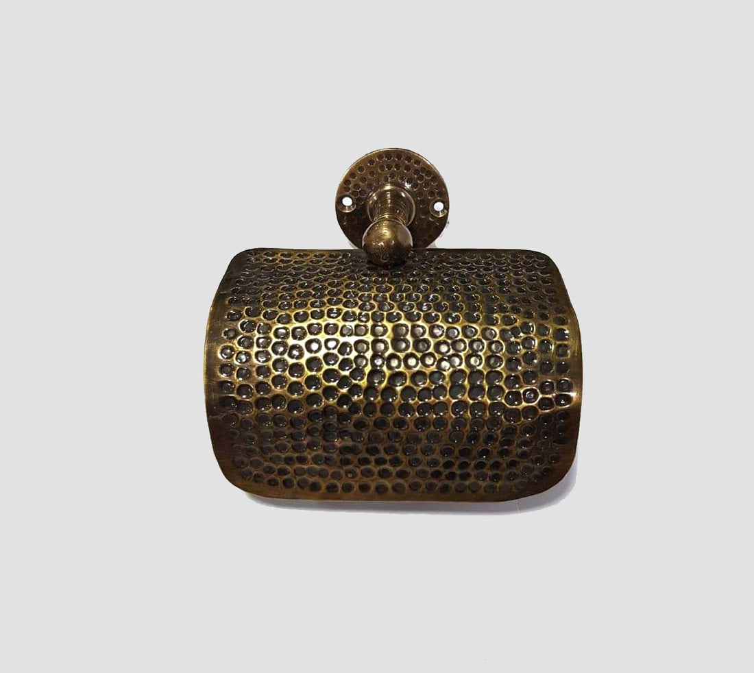 Handmade Hammered Brass Paper Holder