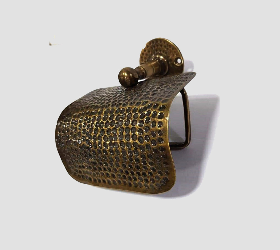 Handmade Hammered Brass Paper Holder