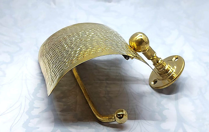 Handmade Hammered Brass Paper Holder
