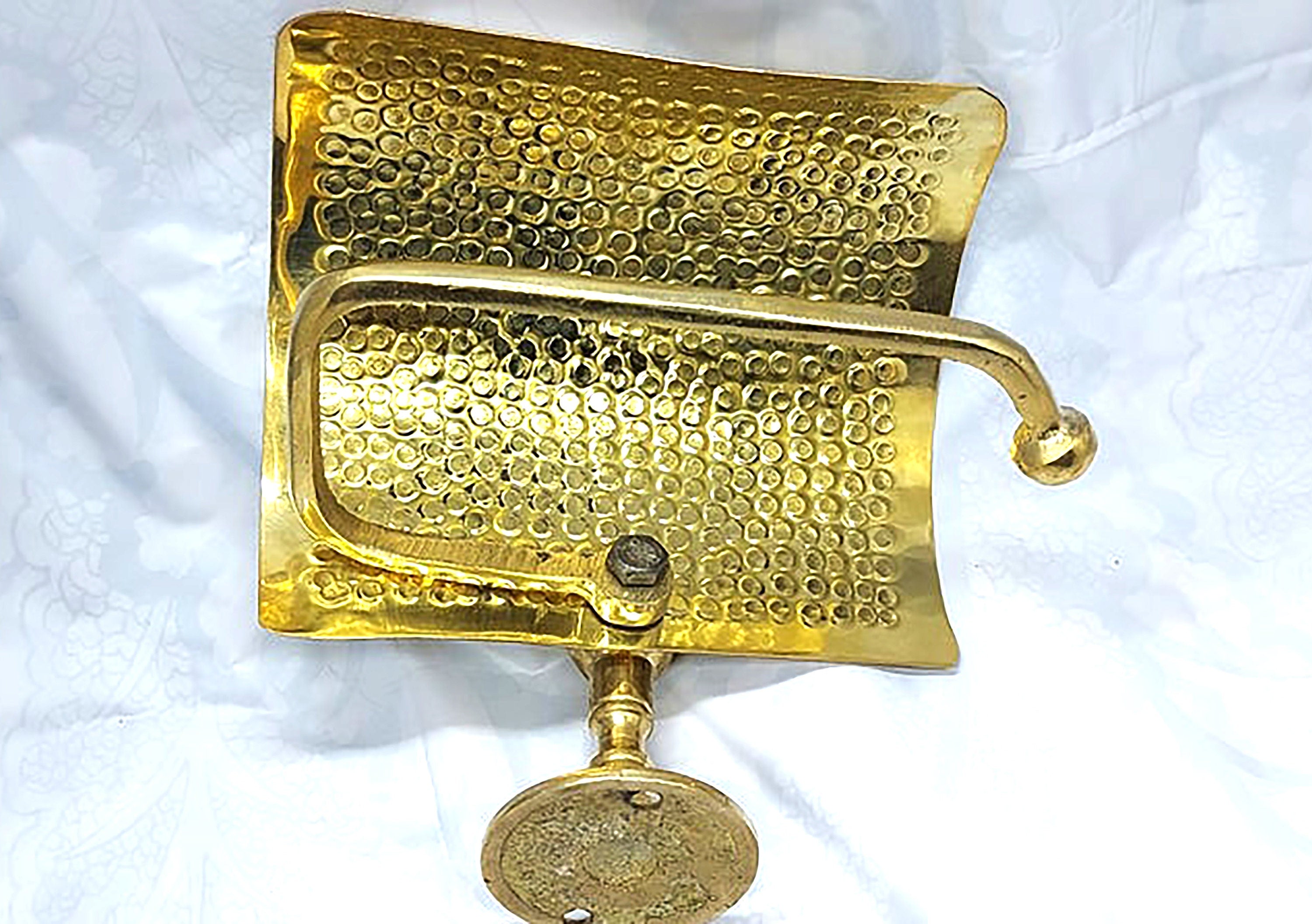 Handmade Hammered Brass Paper Holder