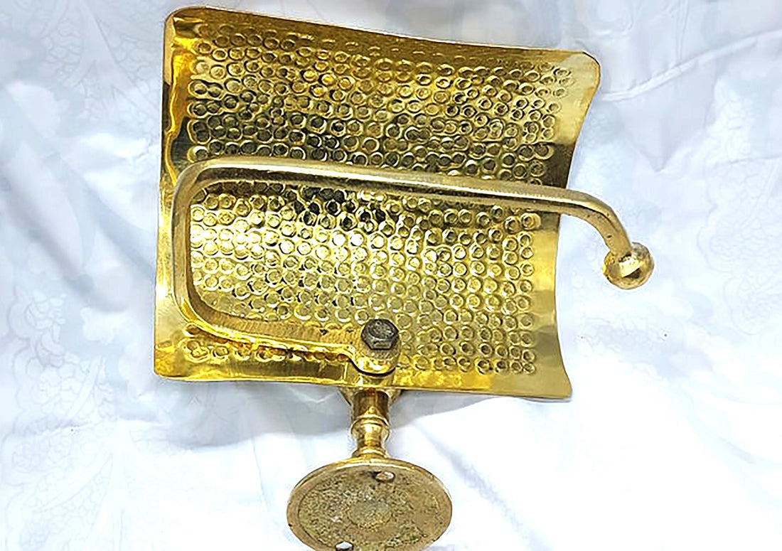 Handmade Hammered Brass Paper Holder