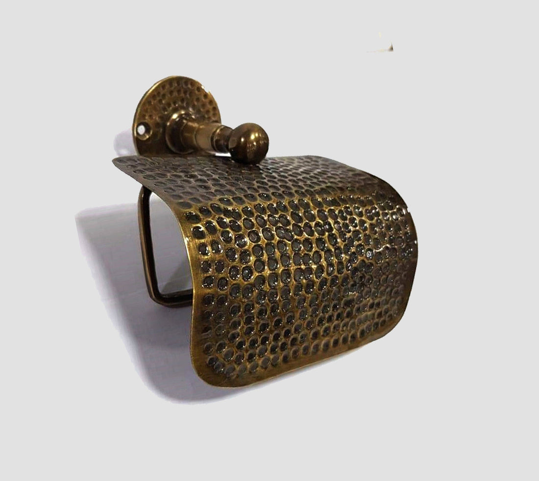 Handmade Hammered Brass Paper Holder