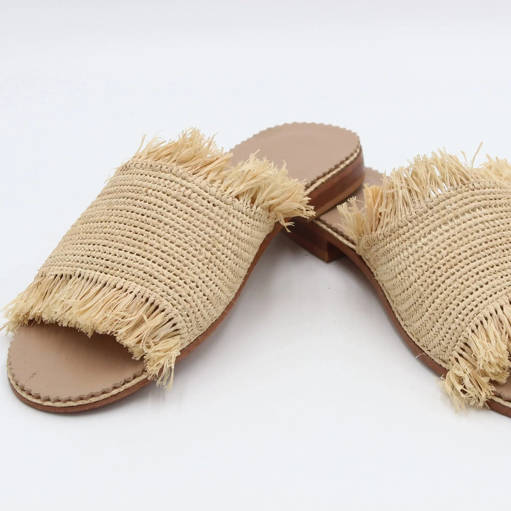 Handmade Woven Raffia Sandals for Women