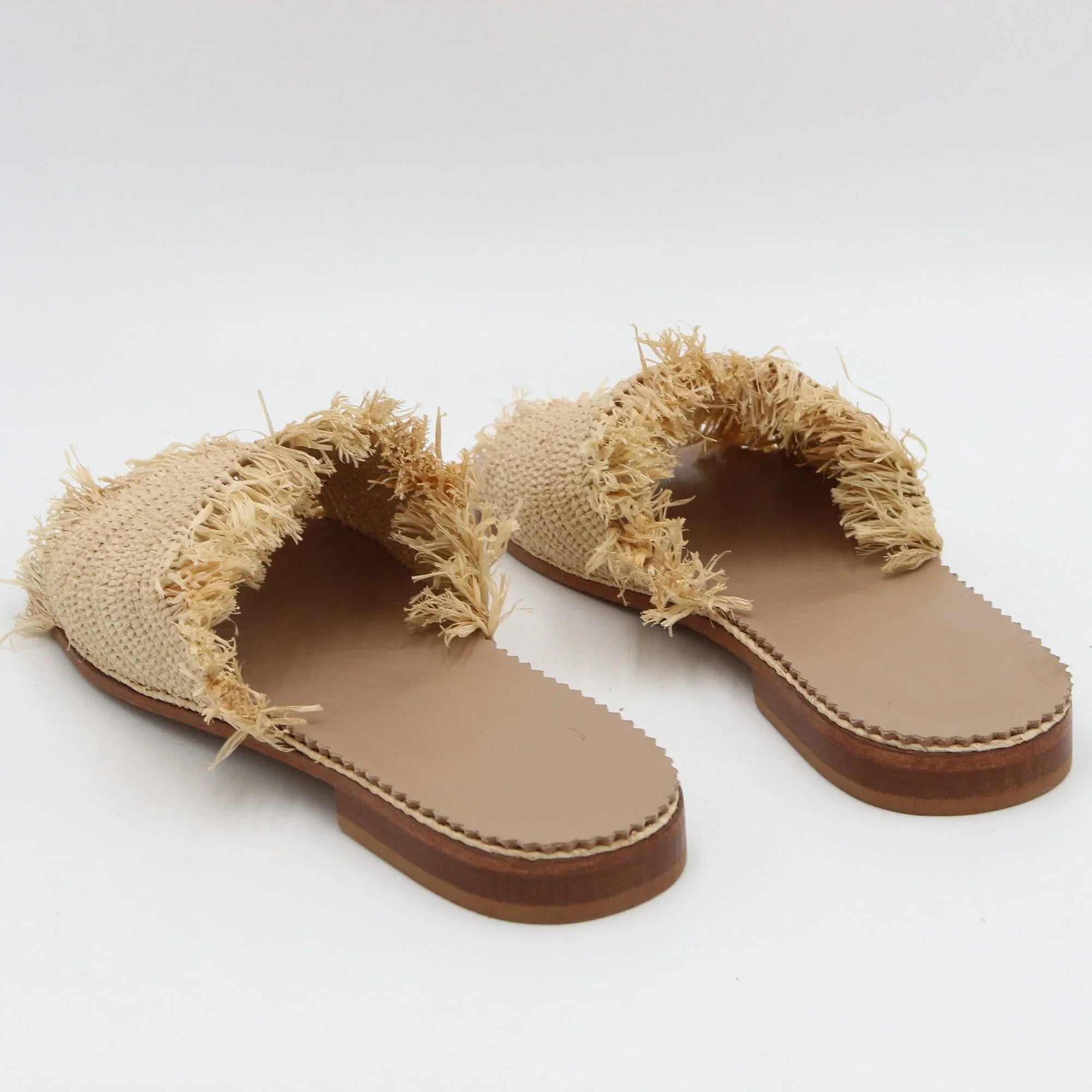 Handmade Woven Raffia Sandals for Women