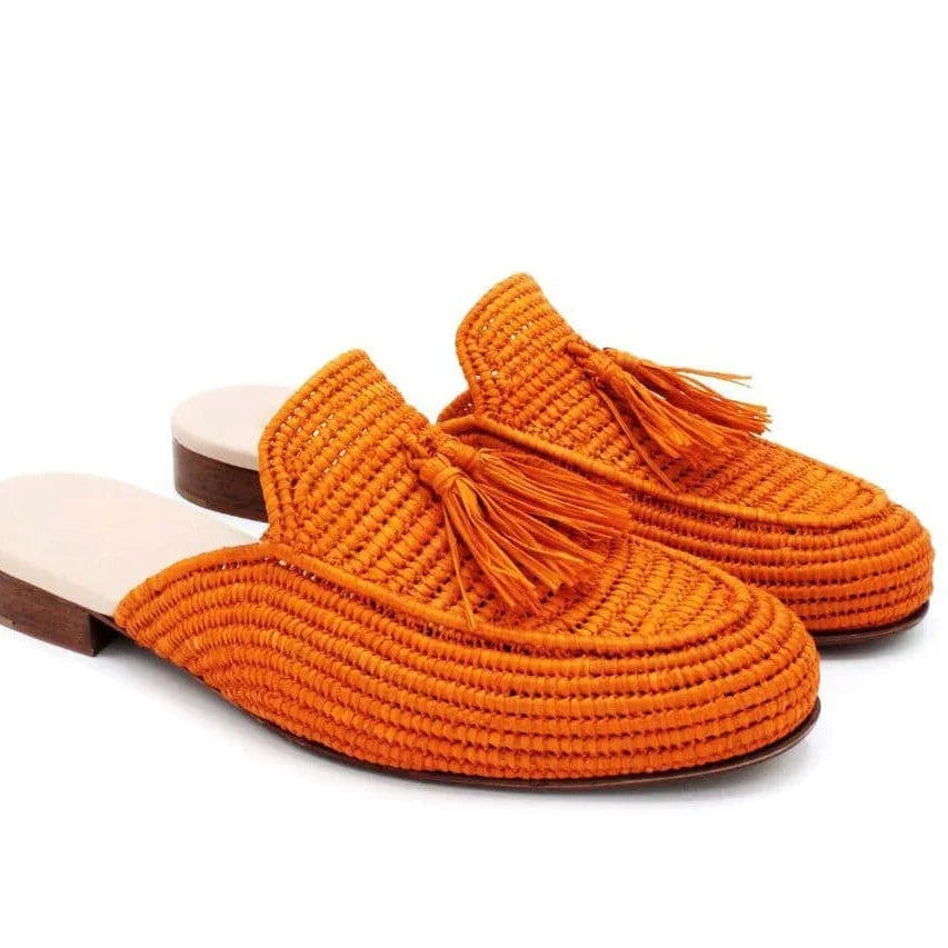 Moroccan Raffia Wedding Mules for Women – 6 Colors