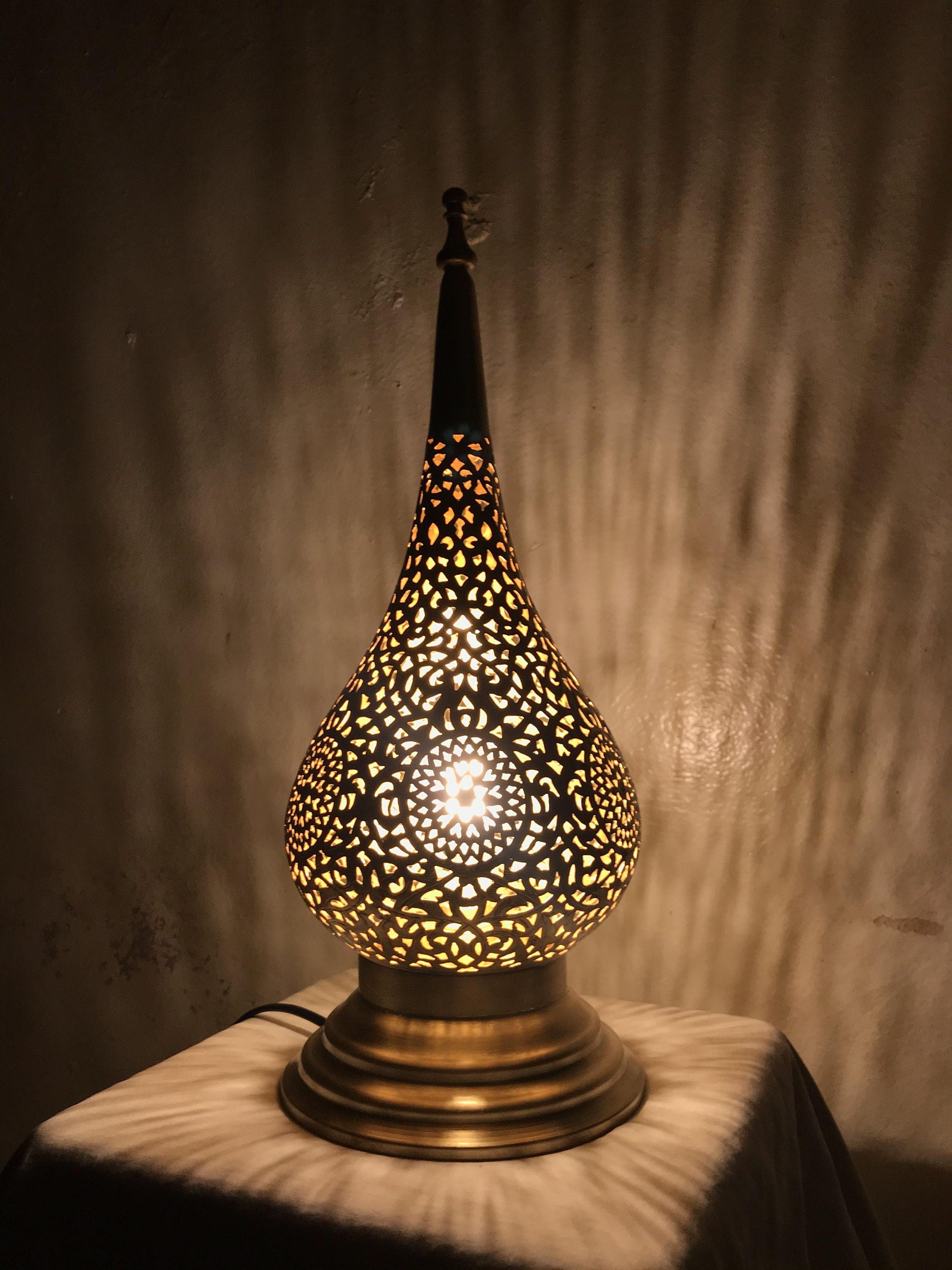 Handcrafted Moroccan Brass Table Lamp