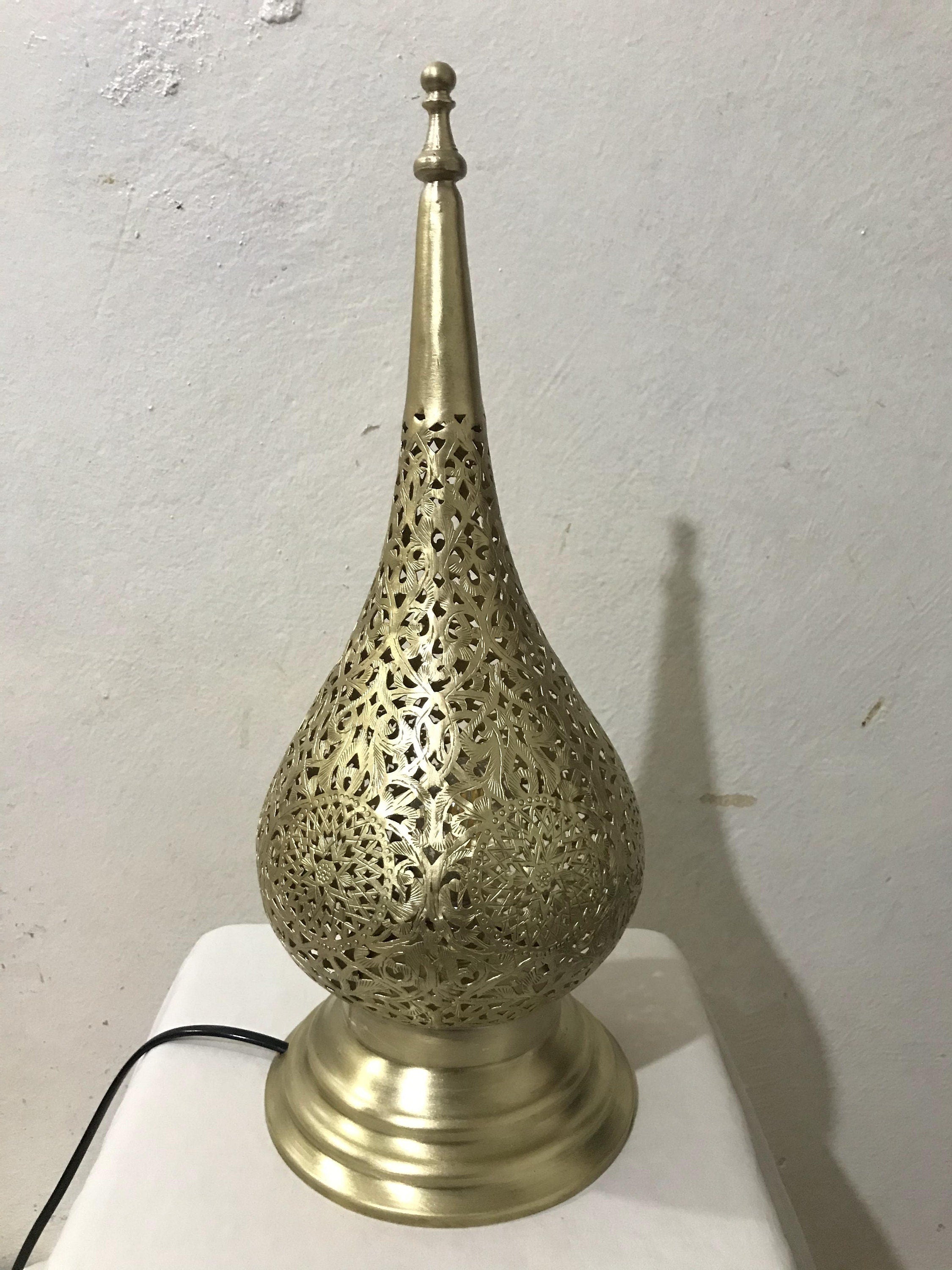 Handcrafted Moroccan Brass Table Lamp