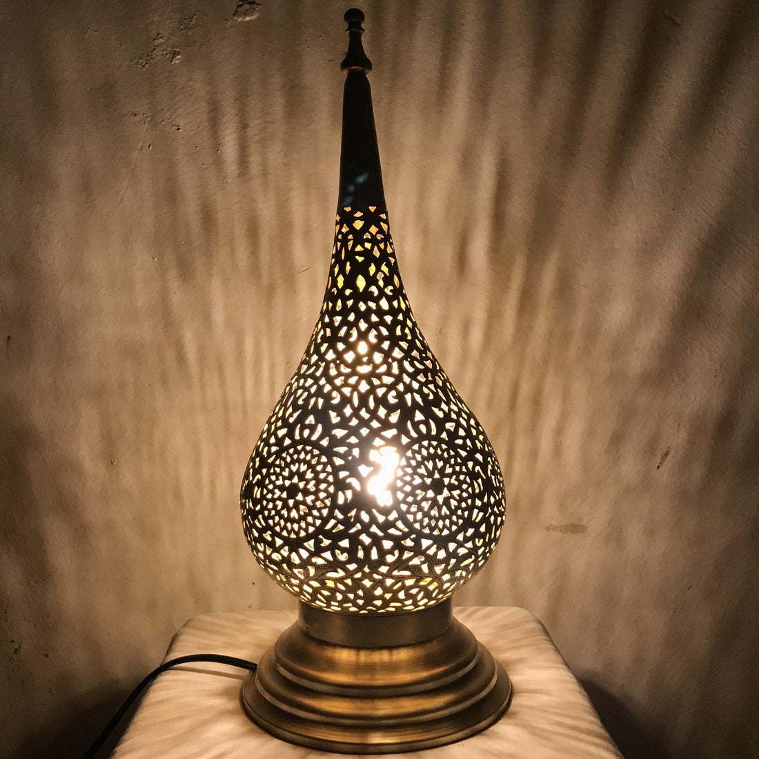 Handcrafted Moroccan Brass Table Lamp